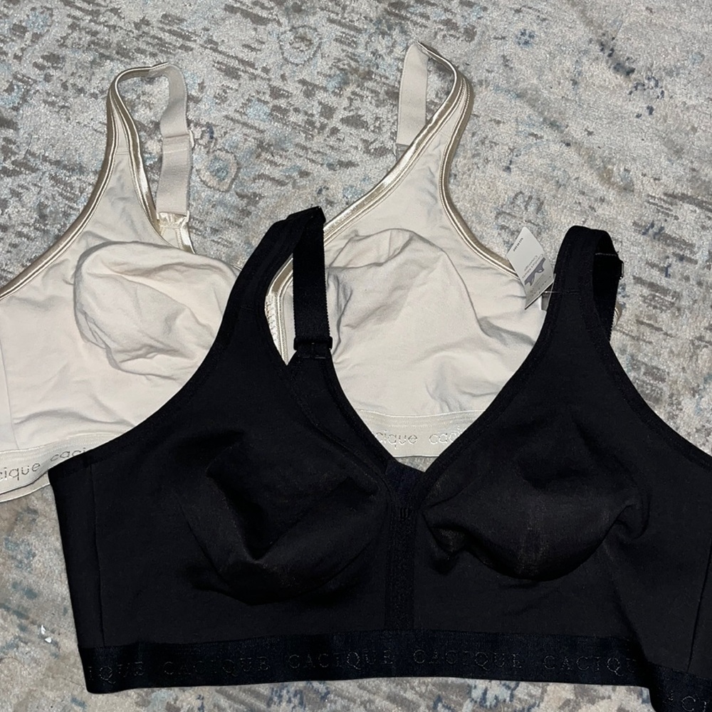 Set of 2 cotton lightly lined no wire